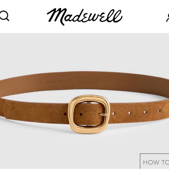 Madewell Accessories - MADEWELL Brand New (with tags) Suede Belt in Aged Cognac Size XS